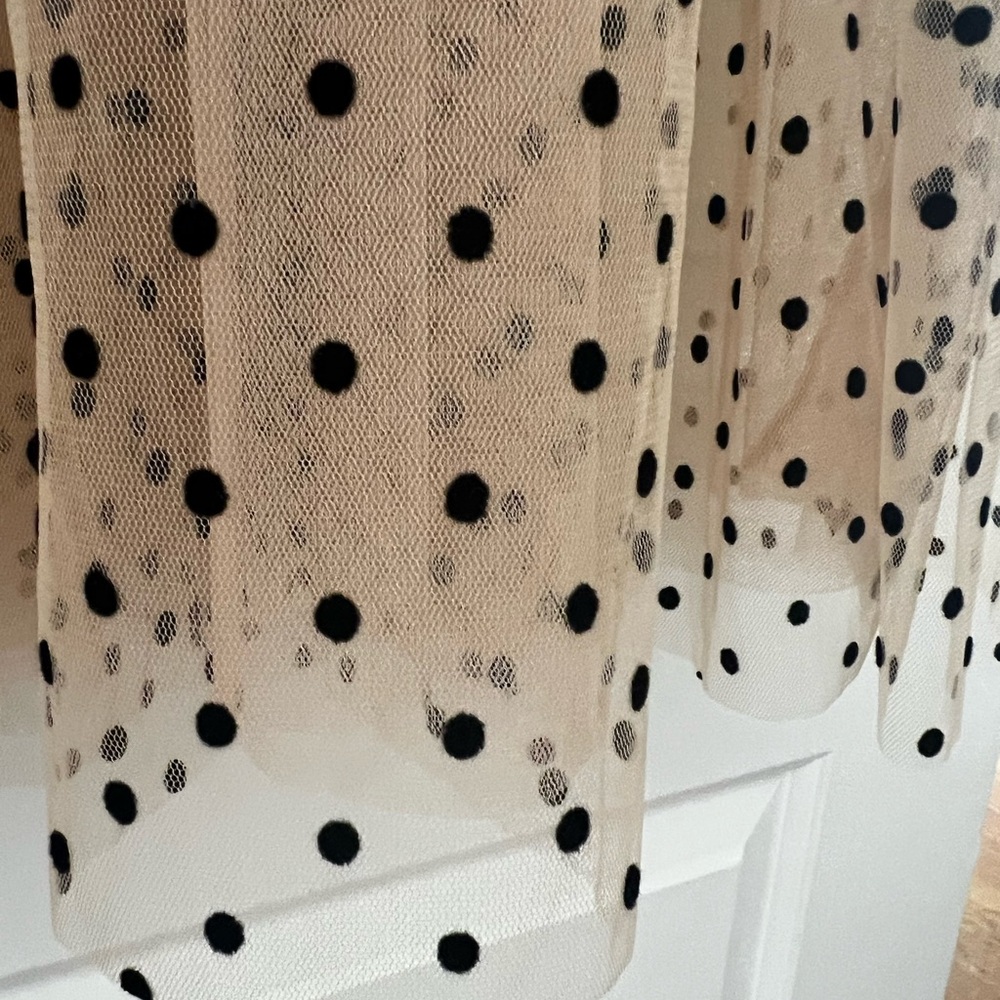 Doen Tan and Black Polka Dot Midi Dress - Picture 2 of 6